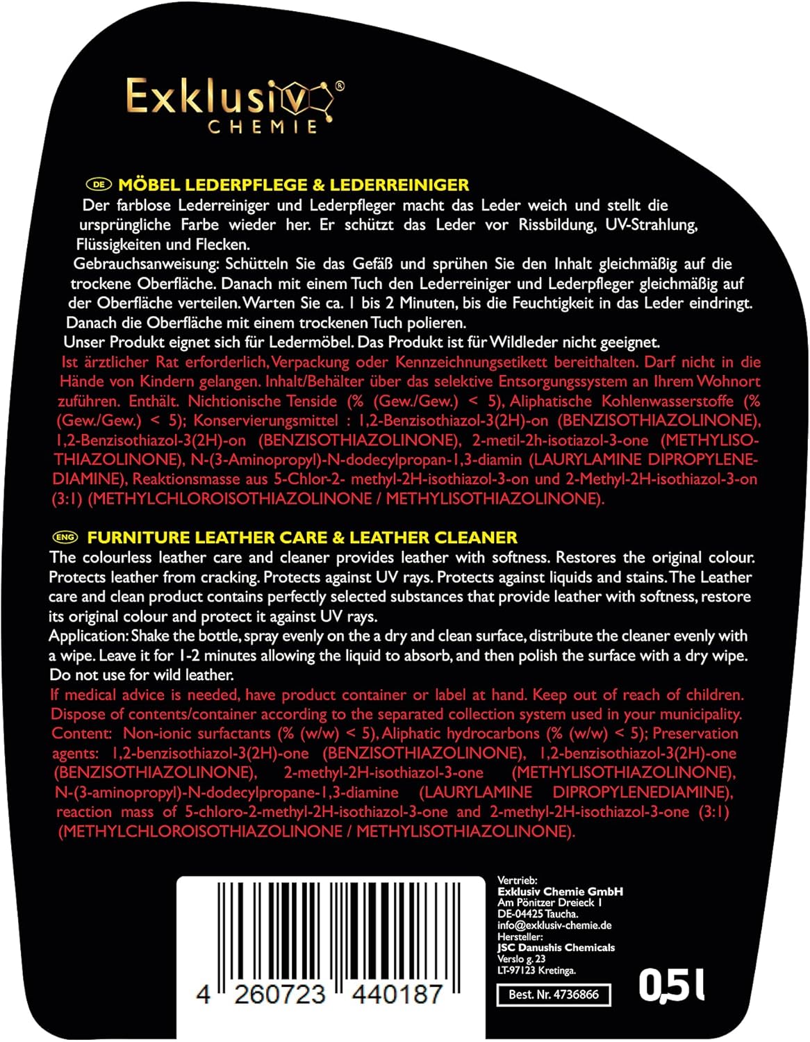 Synthetic Leather Care & Cleaner